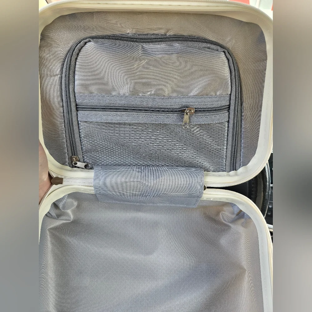 Women's Cream Portable Luggage Bag